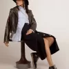 Sky-Star pentru femei, din piele nappa neagră cu stea albă Sky-Star pentru femei, din piele nappa neagră cu stea albă