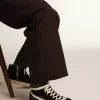 Slide Penstar pentru bărbați din piele de căprioară neagră cu stea neagră și fulger alb Slide Penstar pentru bărbați din piele de căprioară neagră cu stea neagră și fulger alb