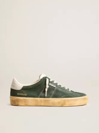 Soul Star din piele de căprioară verde cu călcâi din piele albă ca laptele Soul Star din piele de căprioară verde cu călcâi din piele albă ca laptele