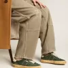 Soul Star din piele de căprioară verde cu călcâi din piele albă ca laptele Soul Star din piele de căprioară verde cu călcâi din piele albă ca laptele