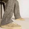 Soul Star pentru bărbați din piele de căprioară gri-porumbel, cu limbă și călcâi din piele albă Soul Star pentru bărbați din piele de căprioară gri-porumbel, cu limbă și călcâi din piele albă