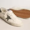 Super-Star din piele nappa cu stea și călcâi din piele de căprioară gri Super-Star din piele nappa cu stea și călcâi din piele de căprioară gri