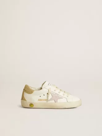 Super-Star Junior cu stea din piele liliac și călcâi cu glitter Super-Star Junior cu stea din piele liliac și călcâi cu glitter