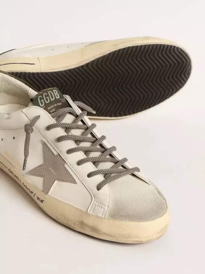Super-Star LTD cu stea cu imprimeu crocodil și bandă verde pe călcâi Super-Star LTD cu stea cu imprimeu crocodil și bandă verde pe călcâi