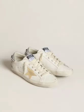 Super-Star LTD cu stea din piele întoarsă și călcâi din piele cu cristale