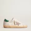 Super-Star LTD din piele de căprioară cu stea din piele roz și călcâi verde