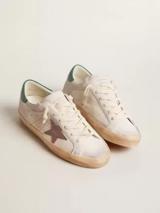 Super-Star LTD din piele de căprioară cu stea din piele roz și călcâi verde