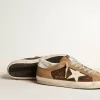 Super-Star LTD din piele maro și piele de căprioară tabac cu stea albă Super-Star LTD din piele maro și piele de căprioară tabac cu stea albă