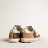 Super-Star LTD din piele maro și piele de căprioară tabac cu stea albă Super-Star LTD din piele maro și piele de căprioară tabac cu stea albă