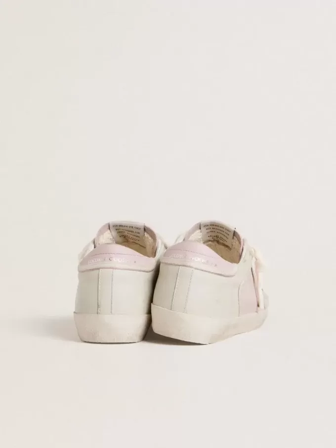 Super-Star LTD din piele roz cu stea din piele argintie și călcâi din piele roz Super-Star LTD din piele roz cu stea din piele argintie și călcâi din piele roz