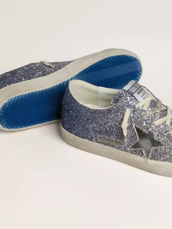 Super-Star LTD în culori multicolore strălucitoare, cu stea din piele metalică argintie Super-Star LTD în culori multicolore strălucitoare, cu stea din piele metalică argintie