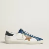 Super-Star LTD pentru bărbați, cu stea din piele cu imprimeu crocodil de culoare tutun și călcâi din piele neagră Super-Star LTD pentru bărbați, cu stea din piele cu imprimeu crocodil de culoare tutun și călcâi din piele neagră