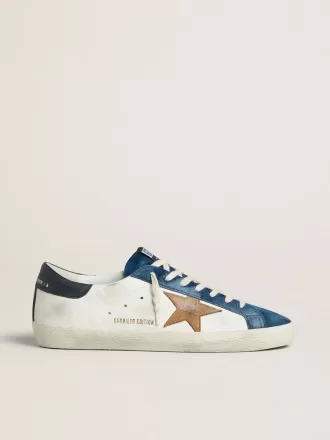 Super-Star LTD pentru bărbați, cu stea din piele cu imprimeu crocodil de culoare tutun și călcâi din piele neagră Super-Star LTD pentru bărbați, cu stea din piele cu imprimeu crocodil de culoare tutun și călcâi din piele neagră