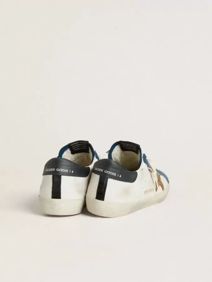 Super-Star LTD pentru bărbați, cu stea din piele cu imprimeu crocodil de culoare tutun și călcâi din piele neagră Super-Star LTD pentru bărbați, cu stea din piele cu imprimeu crocodil de culoare tutun și călcâi din piele neagră