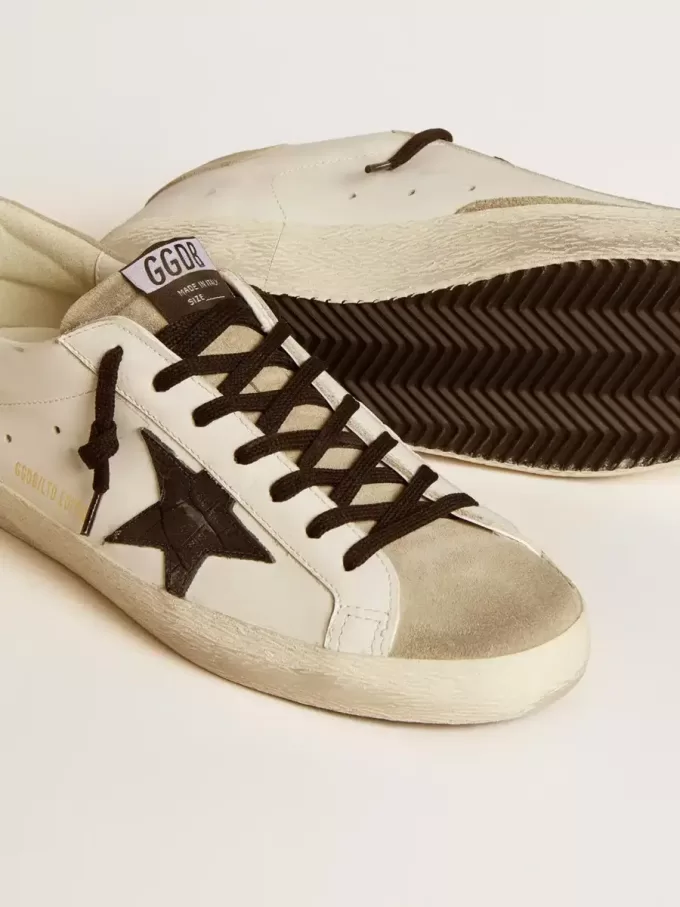 Super-Star LTD pentru bărbați, cu stea din piele neagră cu imprimeu crocodil și inserții din piele de căprioară Super-Star LTD pentru bărbați, cu stea din piele neagră cu imprimeu crocodil și inserții din piele de căprioară