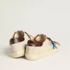 Super-Star LTD pentru bărbați, de culoare bej, cu stea albastră deschisă și talpă cu imprimeu crocodil Super-Star LTD pentru bărbați, de culoare bej, cu stea albastră deschisă și talpă cu imprimeu crocodil