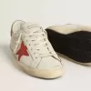 Super-Star LTD pentru bărbați din piele nappa cu stea din piele portocalie și călcâi din piele de căprioară de culoare tutun Super-Star LTD pentru bărbați din piele nappa cu stea din piele portocalie și călcâi din piele de căprioară de culoare tutun