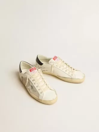 Super-Star LTD pentru bărbați, din plasă și piele, cu stea argintie și bandă albastră pe călcâi Super-Star LTD pentru bărbați, din plasă și piele, cu stea argintie și bandă albastră pe călcâi