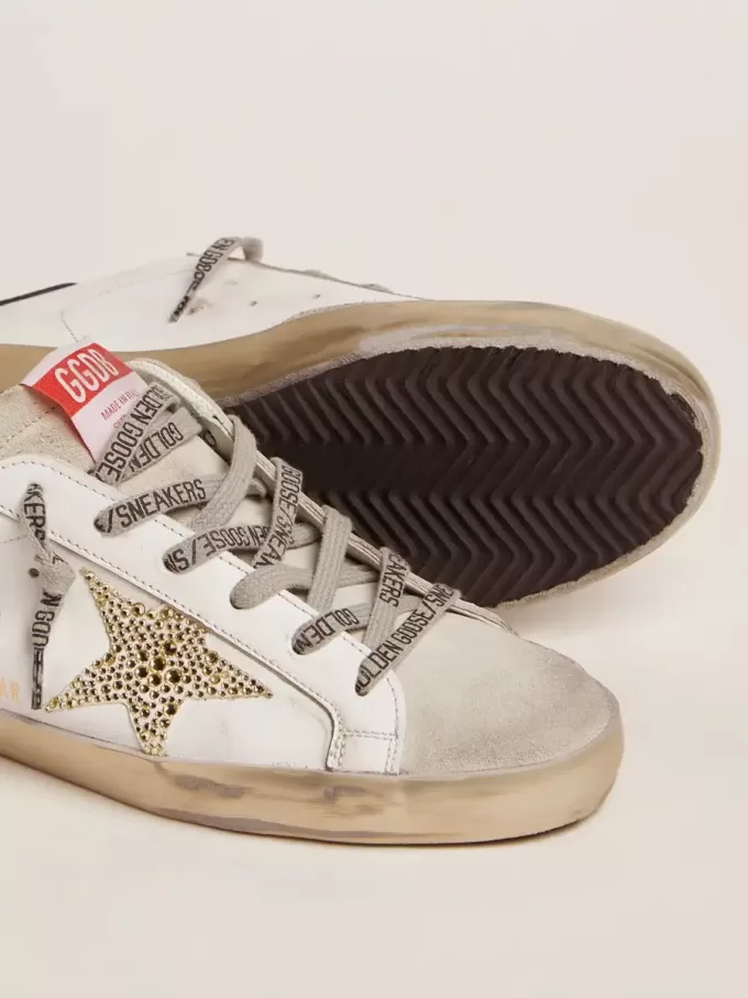 Super-Star LTD pentru femei, cu bandă albastră pe călcâi și stea din cristal Swarovski Super-Star LTD pentru femei, cu bandă albastră pe călcâi și stea din cristal Swarovski
