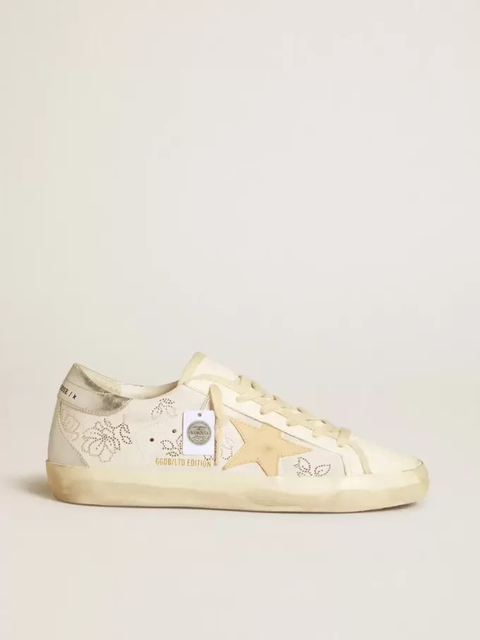 Super-Star LTD pentru femei, cu cristale Swarovski și stea din piele gri fumurie Super-Star LTD pentru femei, cu cristale Swarovski și stea din piele gri fumurie