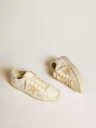 Super-Star LTD pentru femei, cu cristale Swarovski și stea din piele gri fumurie