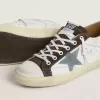 Super-Star LTD pentru femei, cu stea din piele de căprioară albastră deschisă și călcâi din pânză albastră deschisă Super-Star LTD pentru femei, cu stea din piele de căprioară albastră deschisă și călcâi din pânză albastră deschisă