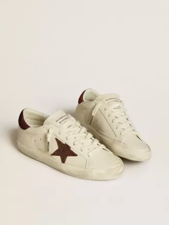 Super-Star LTD pentru femei, cu stea din piele întoarsă și călcâi cu cristale Swarovski