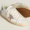 Super-Star LTD pentru femei, cu stea multicoloră strălucitoare și călcâi din piele de căprioară Super-Star LTD pentru femei, cu stea multicoloră strălucitoare și călcâi din piele de căprioară