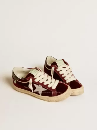 Super-Star LTD pentru femei, din catifea, cu stea și călcâi din piele metalizată