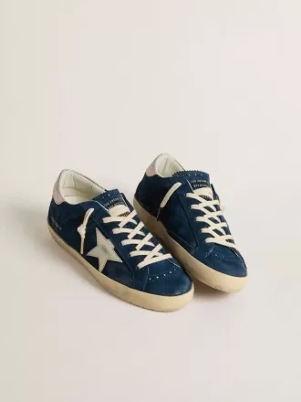 Super-Star LTD pentru femei, din piele de căprioară albastră cu stea albă