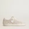 Super-Star LTD pentru femei, din piele de căprioară, cu cristale Swarovski și stea din piele gri-gheață Super-Star LTD pentru femei, din piele de căprioară, cu cristale Swarovski și stea din piele gri-gheață