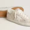 Super-Star LTD pentru femei, din piele de căprioară, cu cristale Swarovski și stea din piele gri-gheață Super-Star LTD pentru femei, din piele de căprioară, cu cristale Swarovski și stea din piele gri-gheață