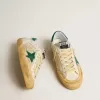 Super-Star Penstar pentru bărbați, din piele nappa și nailon, cu stea și călcâi din piele de căprioară verde Super-Star Penstar pentru bărbați, din piele nappa și nailon, cu stea și călcâi din piele de căprioară verde