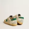 Super-Star Penstar pentru bărbați, din piele nappa și nailon, cu stea și călcâi din piele de căprioară verde Super-Star Penstar pentru bărbați, din piele nappa și nailon, cu stea și călcâi din piele de căprioară verde