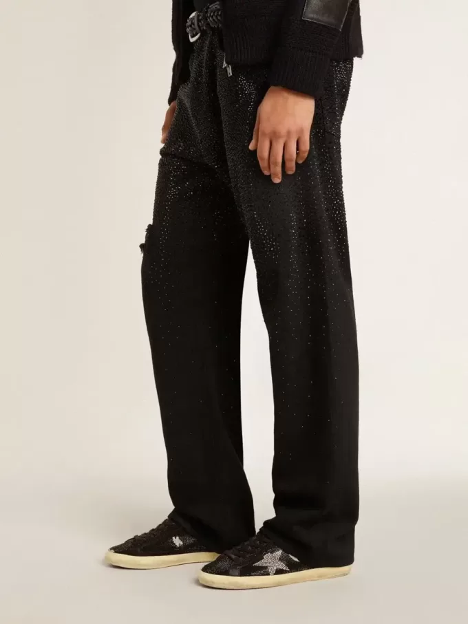 Super-Star pentru bărbați din piele de căprioară și cristale Swarovski cu stea argintie Super-Star pentru bărbați din piele de căprioară și cristale Swarovski cu stea argintie