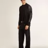Super-Star pentru bărbați din piele de căprioară și cristale Swarovski cu stea argintie Super-Star pentru bărbați din piele de căprioară și cristale Swarovski cu stea argintie