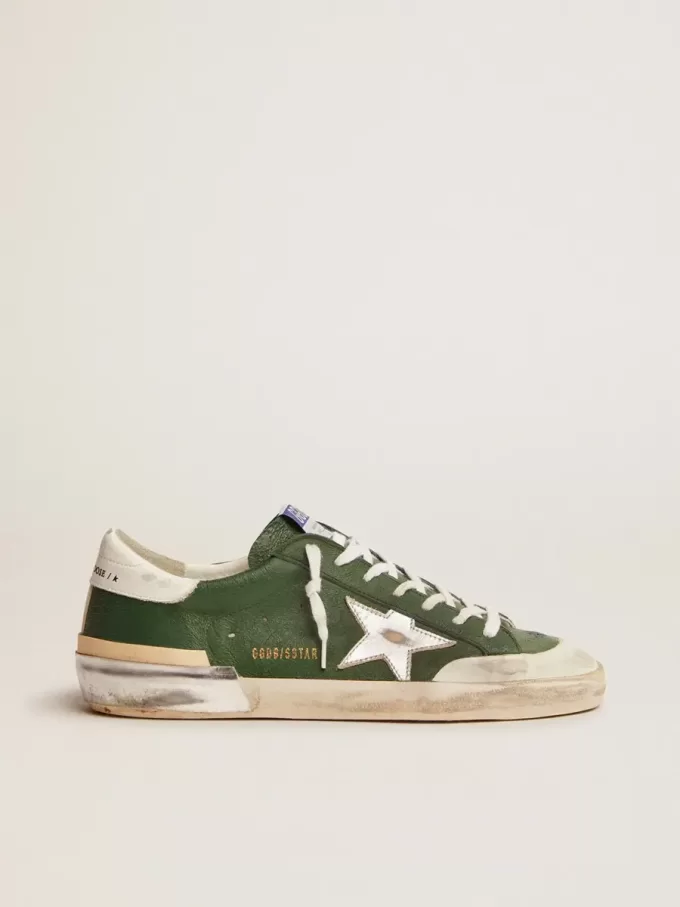 Super-Star pentru bărbați din piele verde și multifoxing Super-Star pentru bărbați din piele verde și multifoxing