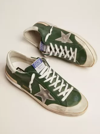 Super-Star pentru bărbați din piele verde și multifoxing Super-Star pentru bărbați din piele verde și multifoxing