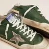 Super-Star pentru bărbați din piele verde și multifoxing Super-Star pentru bărbați din piele verde și multifoxing