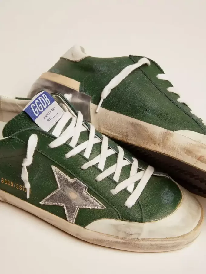 Super-Star pentru bărbați din piele verde și multifoxing Super-Star pentru bărbați din piele verde și multifoxing