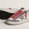 Super-Star pentru femei, cu stea argintie strălucitoare și călcâi din piele de căprioară liliac Super-Star pentru femei, cu stea argintie strălucitoare și călcâi din piele de căprioară liliac
