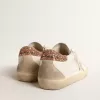 Super-Star pentru femei, cu stea din piele de căprioară și toc cu glitter roz-piersică Super-Star pentru femei, cu stea din piele de căprioară și toc cu glitter roz-piersică