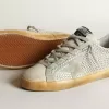 Super-Star pentru femei din nubuc alb învechit cu cristale Swarovski Super-Star pentru femei din nubuc alb învechit cu cristale Swarovski