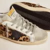 Super-Star pentru femei din piele cu imprimeu leopard