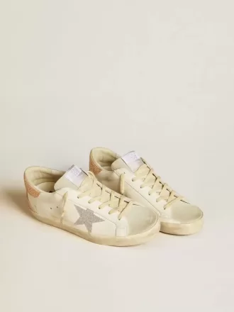 Super-Star pentru femei, din piele, cu stea din cristal Swarovski și bandă pe călcâi
