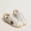 Super-Star pentru femei din piele nappa cu stea din piele de ponei și călcâi din piele întoarsă Super-Star pentru femei din piele nappa cu stea din piele de ponei și călcâi din piele întoarsă