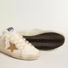 Super-Star Sabots din piele cu stea aurie plastifiată strălucitoare