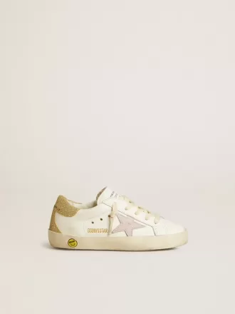 Super-Star Young cu stea din piele liliac și călcâi cu glitter