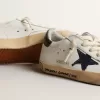 Super-Star Young din piele nappa cu stea imprimată și talpă neagră Super-Star Young din piele nappa cu stea imprimată și talpă neagră