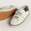 Teen Old School din piele albă cu talpă din piele nappa verde și inserție verde Teen Old School din piele albă cu talpă din piele nappa verde și inserție verde